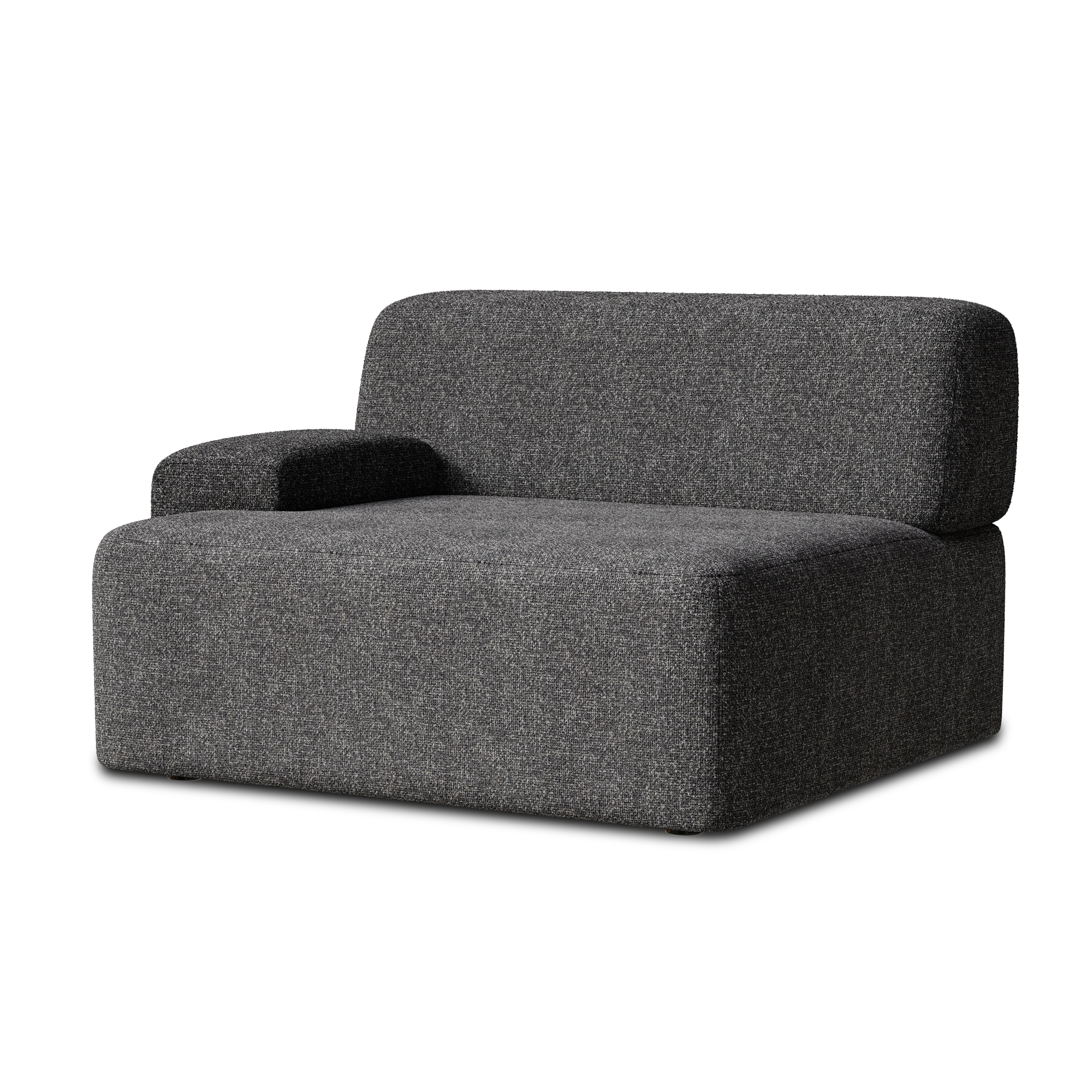 Sofa modułowa UMI – element lewostronny kamienna czerń