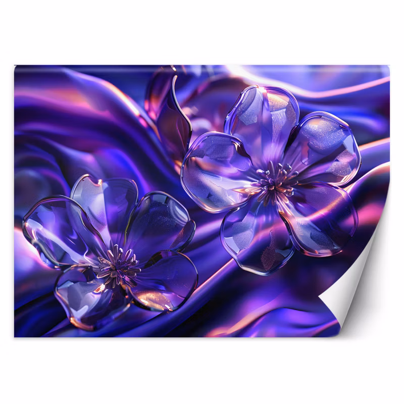 Fototapeta Feeby Szklane kwiaty fioletowe 150×105 1 szt