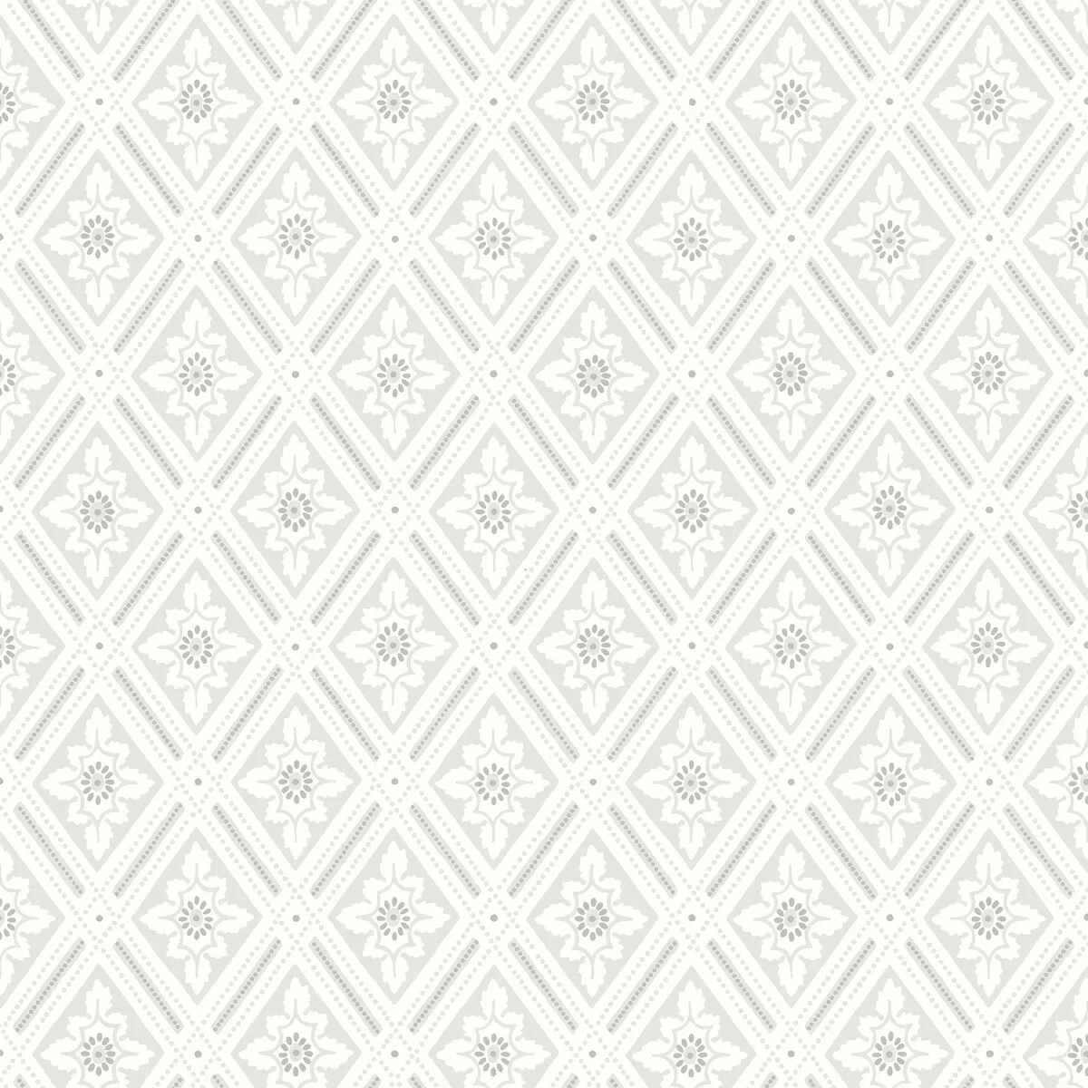 Tapeta flizelinowa papierowa z geometrycznym wzorem ESTER szary z białym