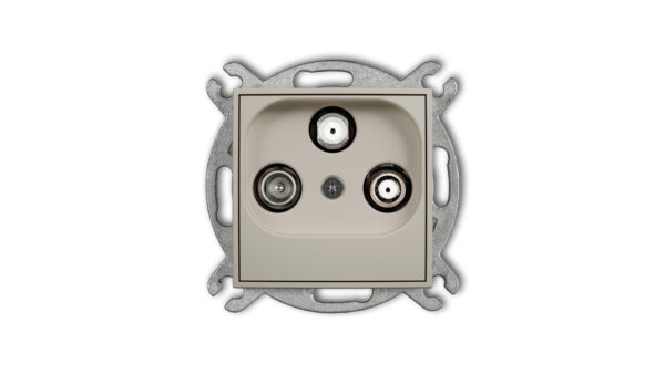 MINI Mechanizm gniazda abonenckiego 2 wyjścia SAT + TV taupe 60MGSN