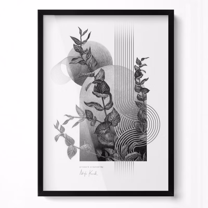Funkcjonalna Ramka Do Aranżacji Wnętrz Wallfluent 50×70 cm Czarna 1 szt.