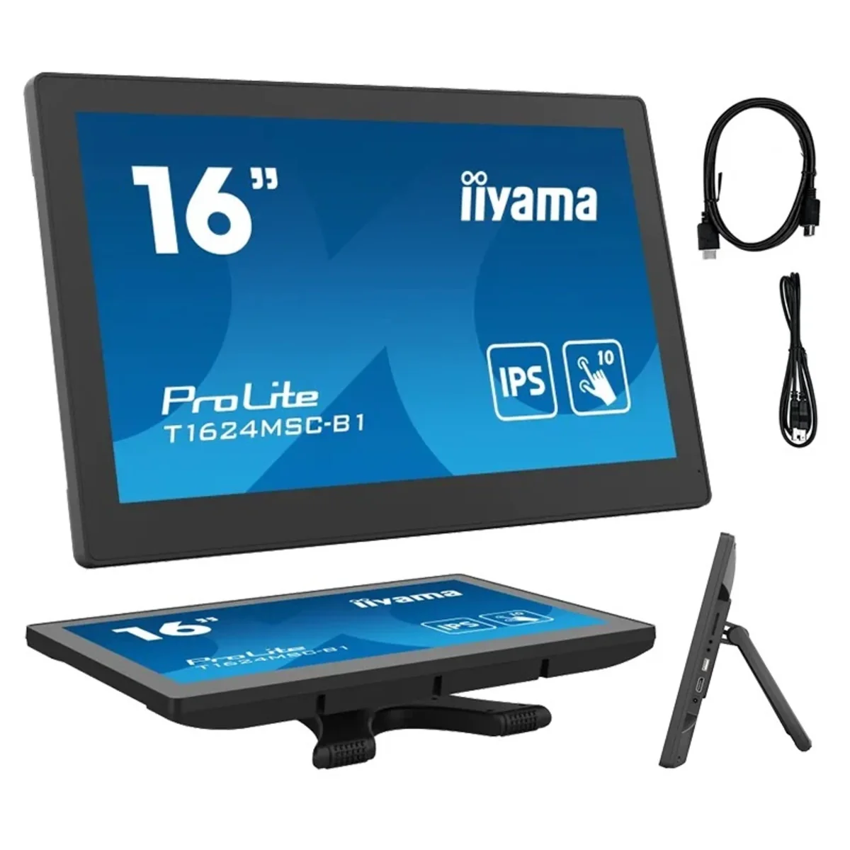 Monitor interaktywny iiyama ProLite T1624MSC-B1 16″ IPS, FullHD, HDMI, SDcard, LAN, POE, 24/7 T1624MSC-B1