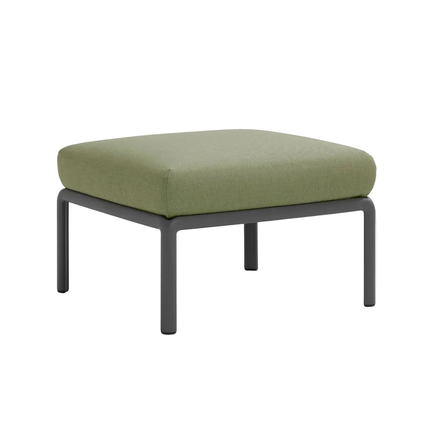 Puf zewnętrzny KOMODO ciemnozielony Sunbrella® z antracytową podstawą