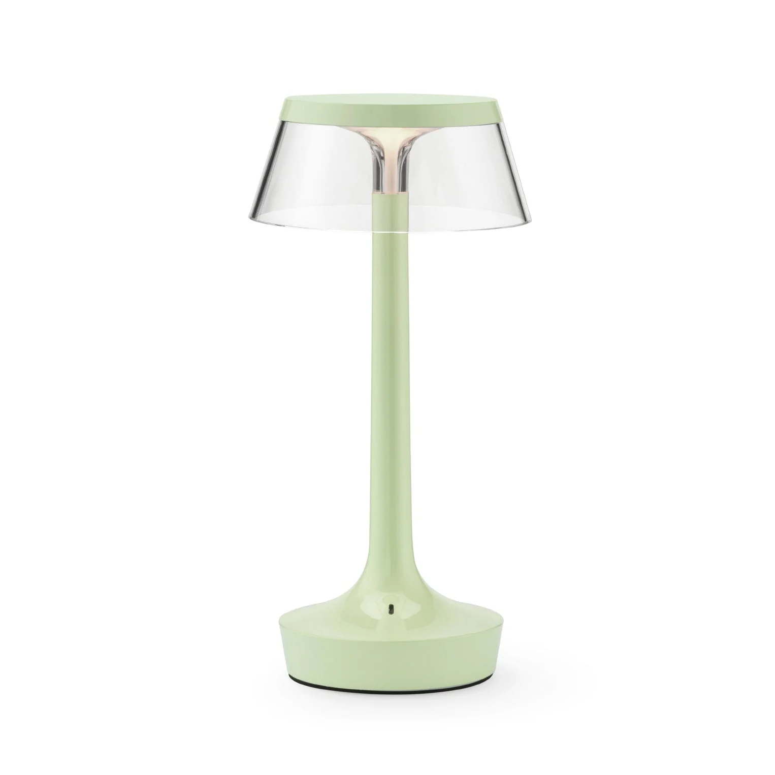 Lampa przenośna BON JOUR UNPLUGGED zielony z transparentnym abażurem