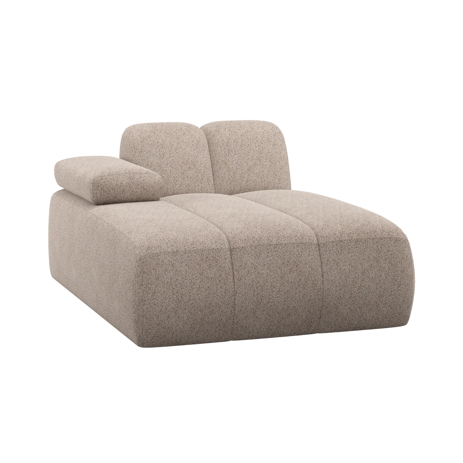 Sofa modułowa MOJO – szezlong lewostronny piaskowy baranek