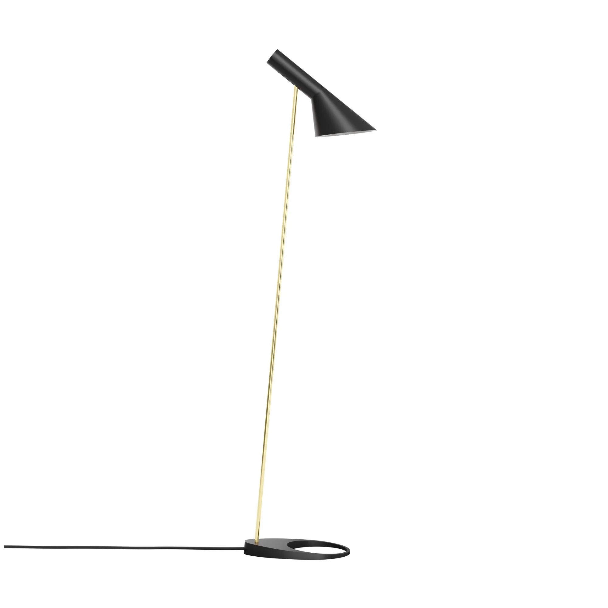 Lampa podłogowa AJ czarny z mosiężnym