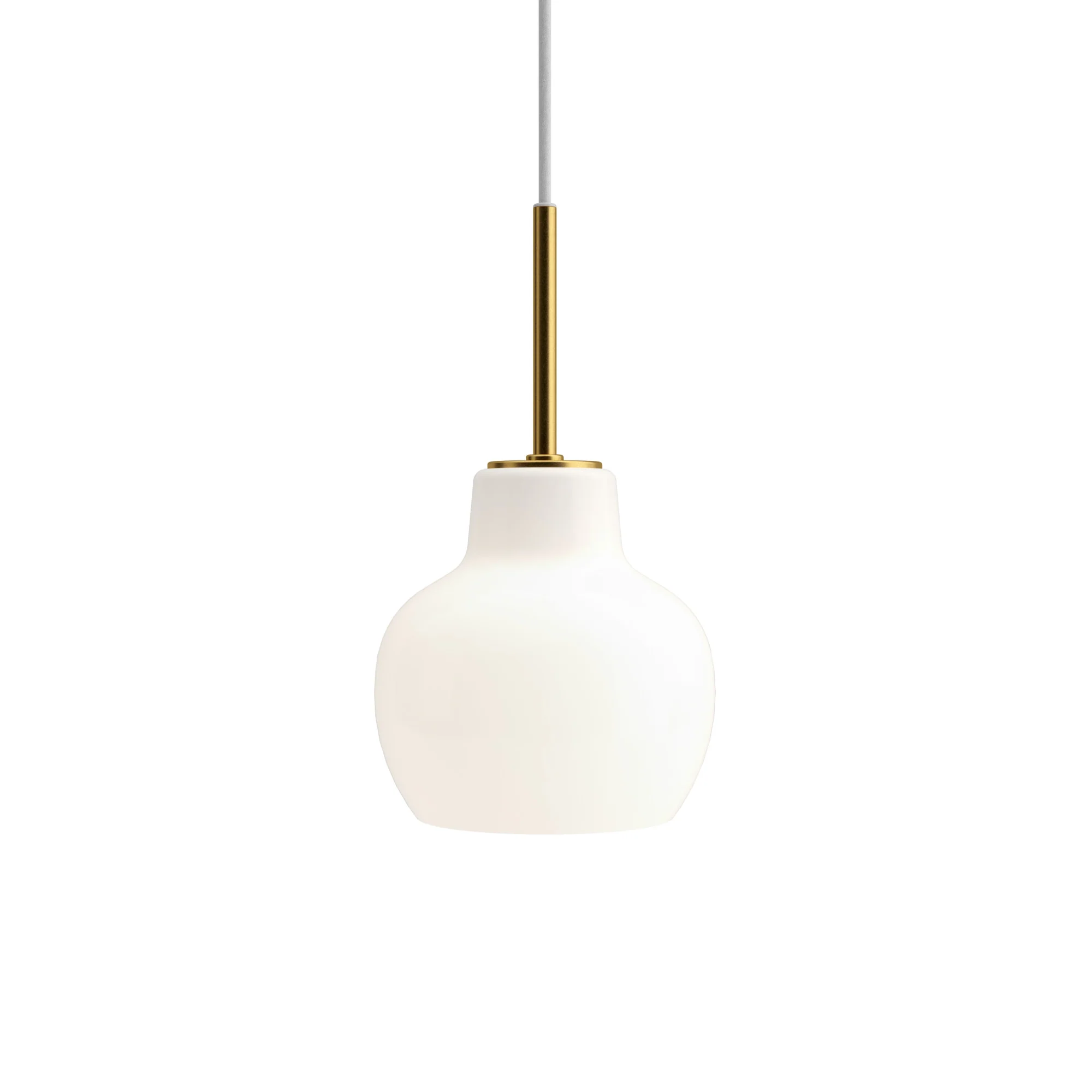Lampa wisząca VL RING CROWN 1 biały z mosiężnym wykończeniem