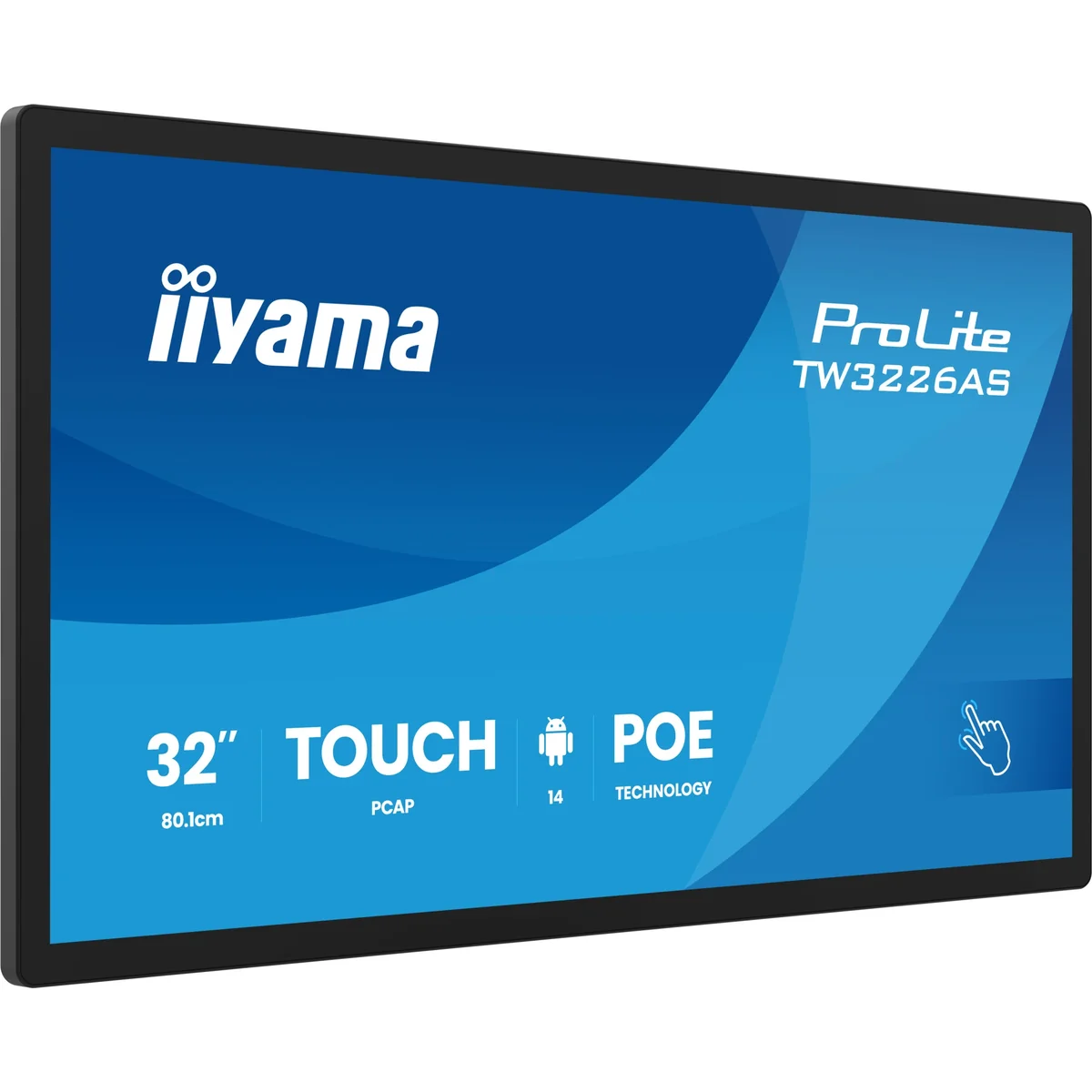 Monitor dotykowy iiyama ProLite TW3226AS-B3P 32″, Android 14, PoE, mikrofon, głośniki, 24/7 TW3226AS-B3P