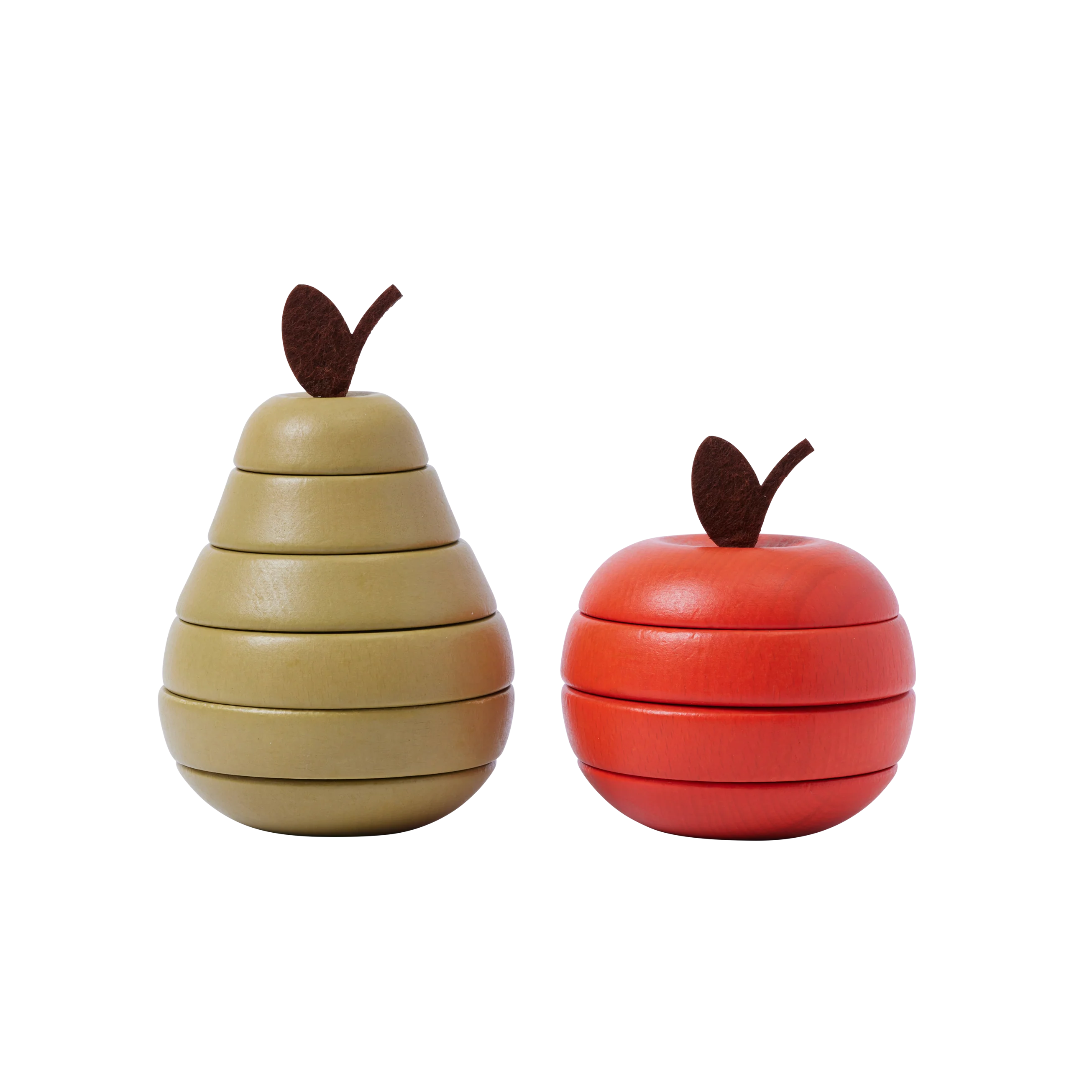 Zestaw zabawek dla dzieci STACKING APPLE AND PEAR drewno bukowe