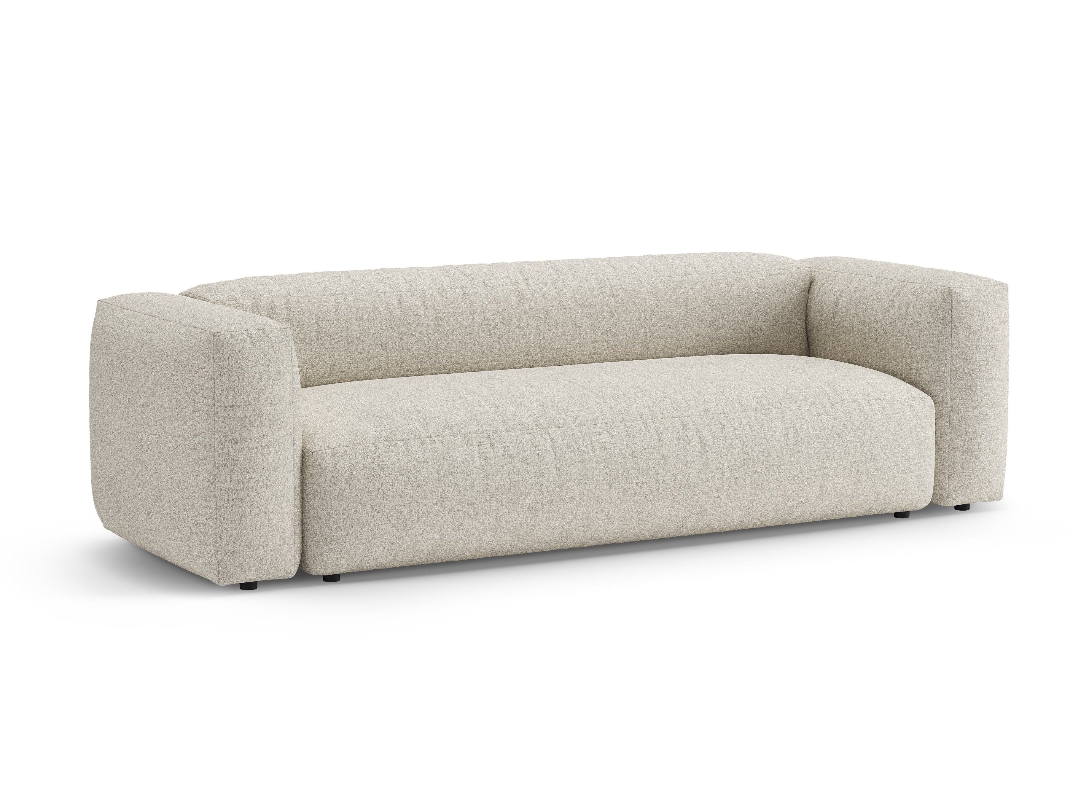 Sofa 3-osobowa z funkcją spania MARTINA beżowy boucle