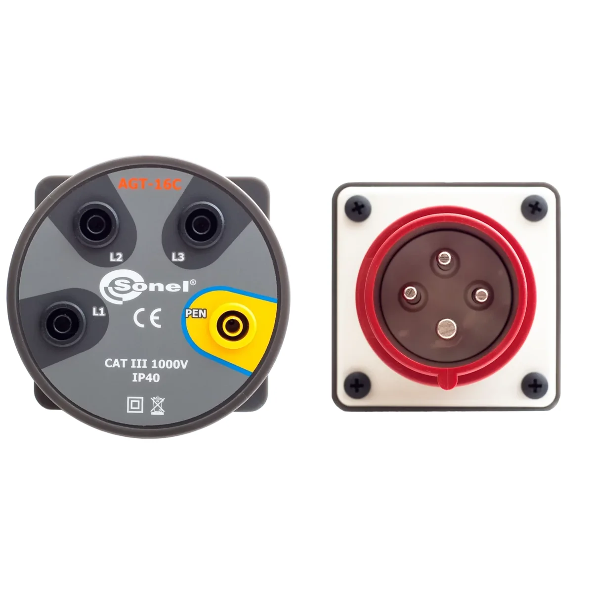 Adapter gniazd trójfazowych 16A AGT-16C 4 styki WAADAAGT16C