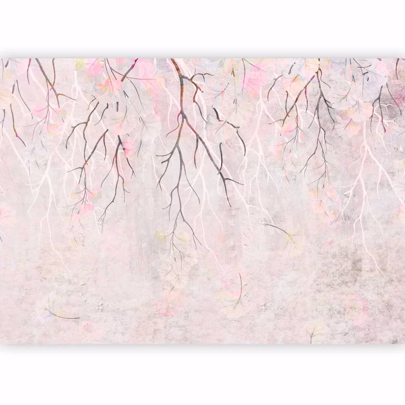 Fototapeta flizelinowa Artgeist 170 g/m2 wodoodporna Kwiaty szara 300×210 (6 części) 1001aa rolka 1 szt
