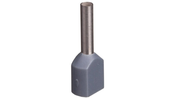 Końcówka tulejkowa izolowana TID 2×0,75mm2/8mm szara cynowana TID2x0,75L8x500 /500szt./