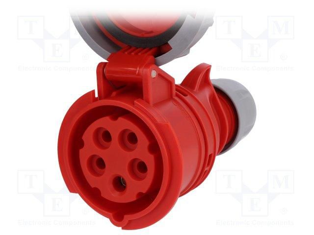 Gniazdo PCE przenośne siłowe 16A 5P 400V IP67 2152-6 1szt.