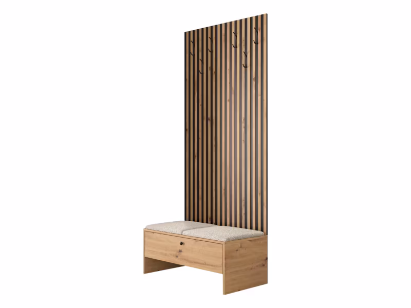 Garderoba MIRJAN 24 Balma IV dąb artisan + beżowa bukla 1 kpl.