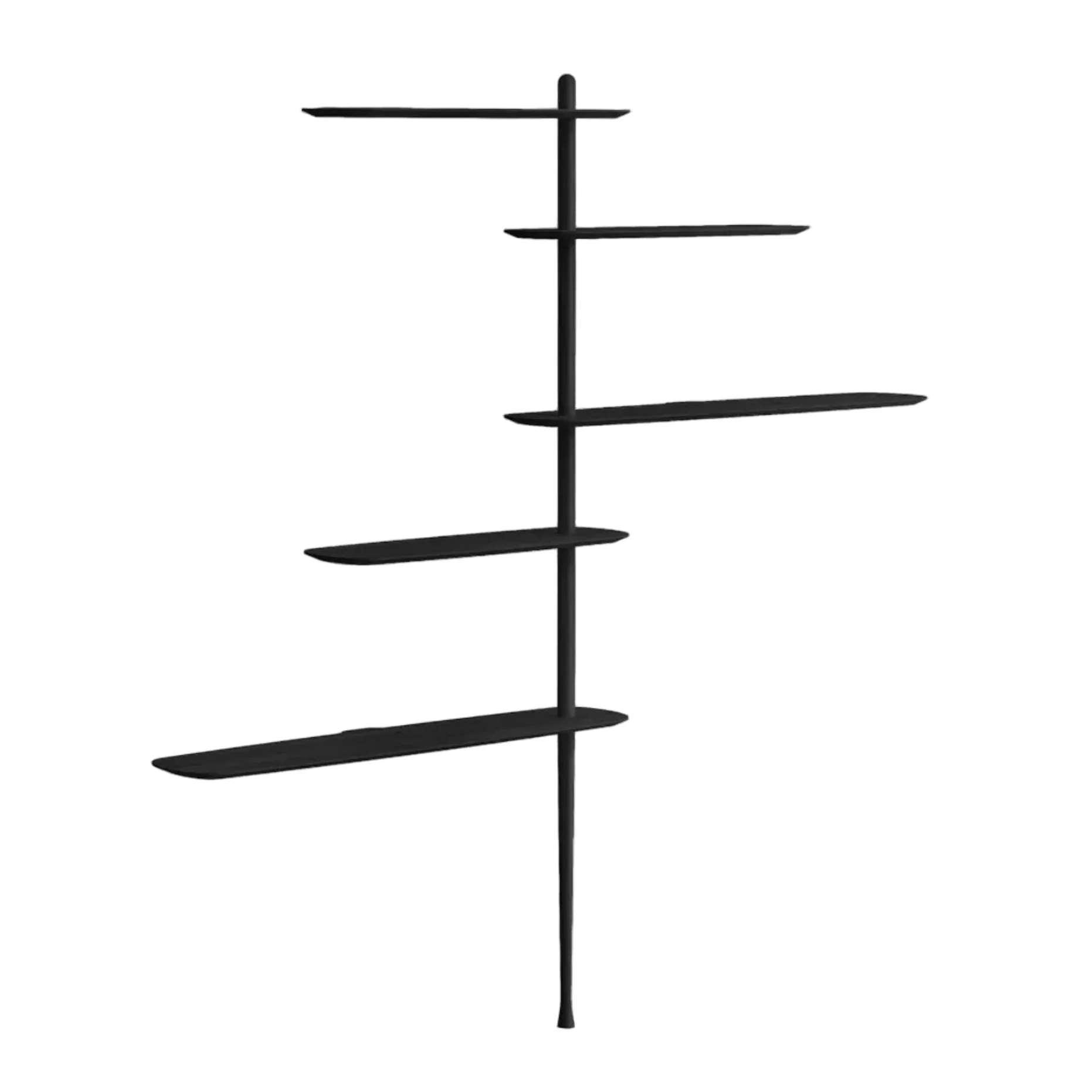 Regał ścienny UNICA – CONFIGURATION 10 czarny fornir jesionowy