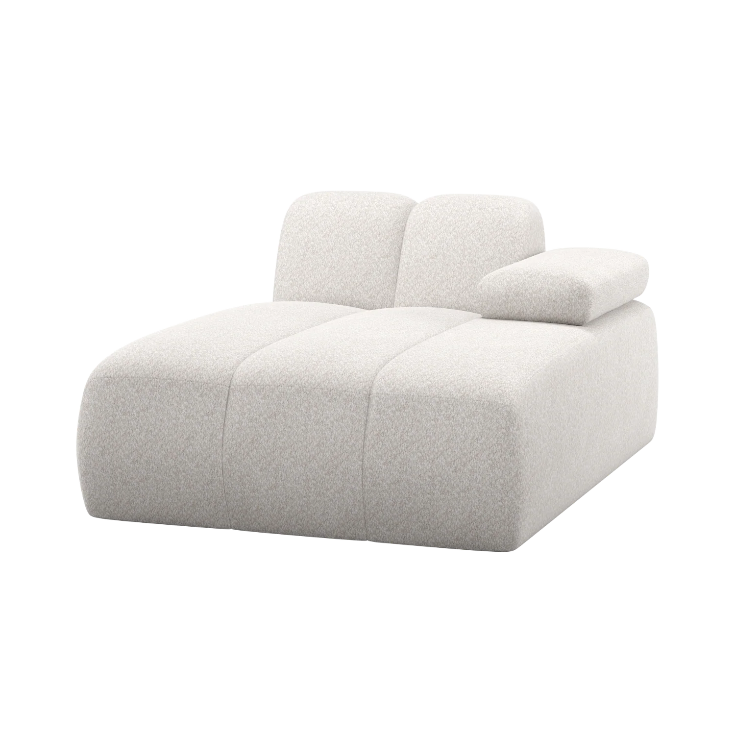 Sofa modułowa MOJO – szezlong prawostronny ecru baranek