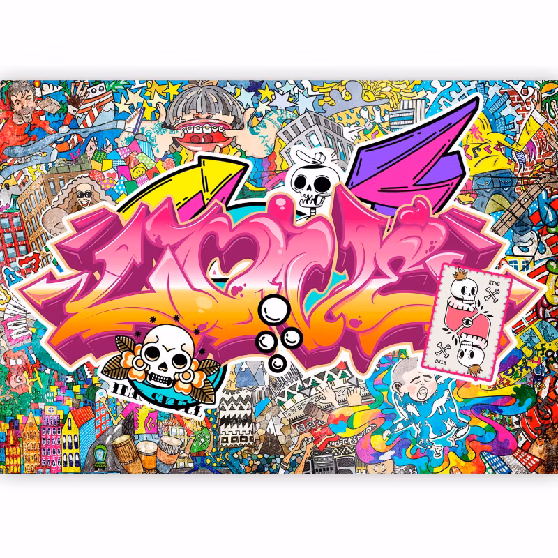 Fototapeta samoprzylepna Artgeist Street art biała 294×210 (6 części) 10012aa rolka 1 szt