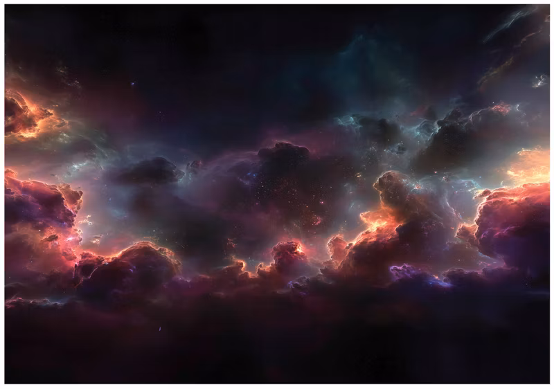 Fototapeta WALLARENA Dla Dzieci Na Flizelinie Chmury Kosmos Dla Chłopca 400×280 cm 1 szt.