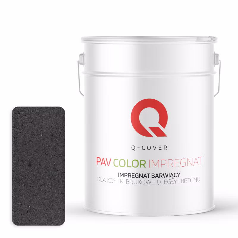Impregnat Barwiący do Kostki Brukowej Cegły Betonu Q-Cover Czarny RAL9005 10L