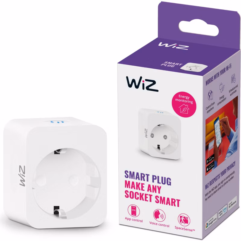 Inteligentne Gniazdko WiZ TYP F Watomierz Programator Timer Smart WiFi Bluetooth 1 szt.