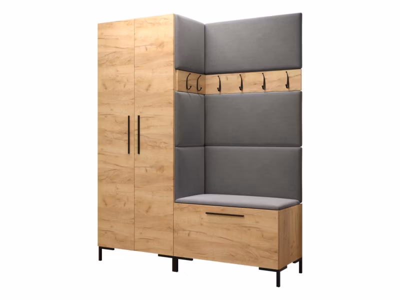 Garderoba MIRJAN 24 Zilion I dąb craft + szary 1 kpl.