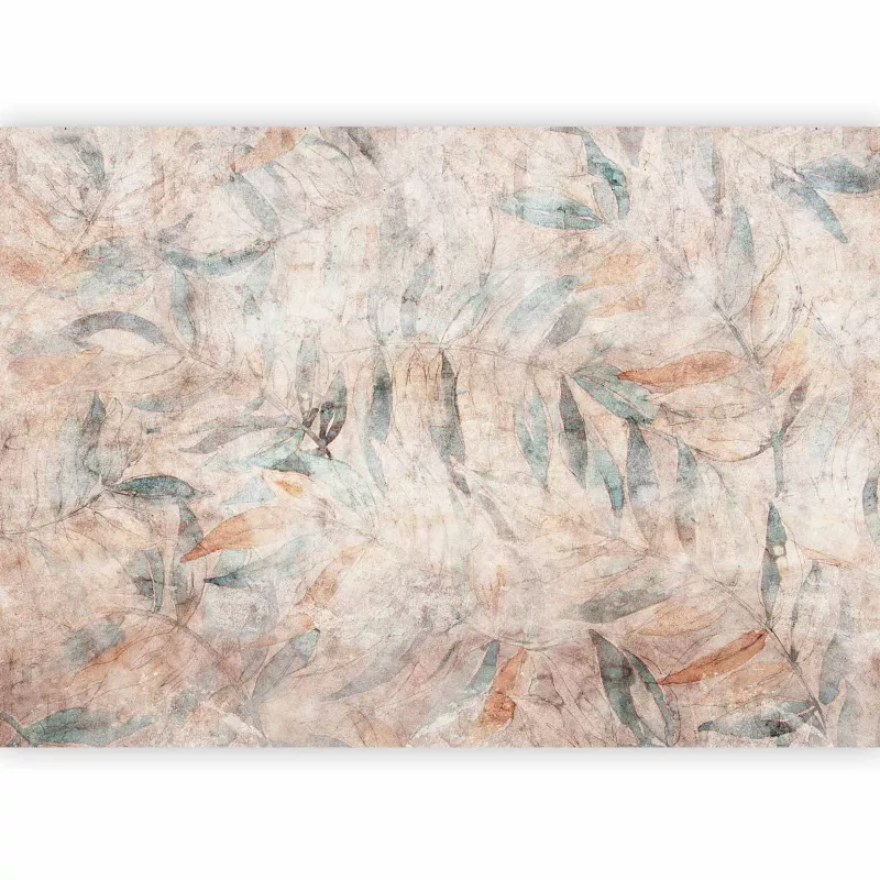 Fototapeta flizelinowa Artgeist 170 g/m2 wodoodporna Liście szara 250×175 (5 części) 10166aa rolka 1 szt