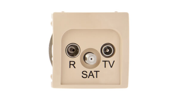 Simon Basic Gniazdo antenowe RD/TV/SAT przelotowe beżowe BMZAR-SAT10/P.01/12