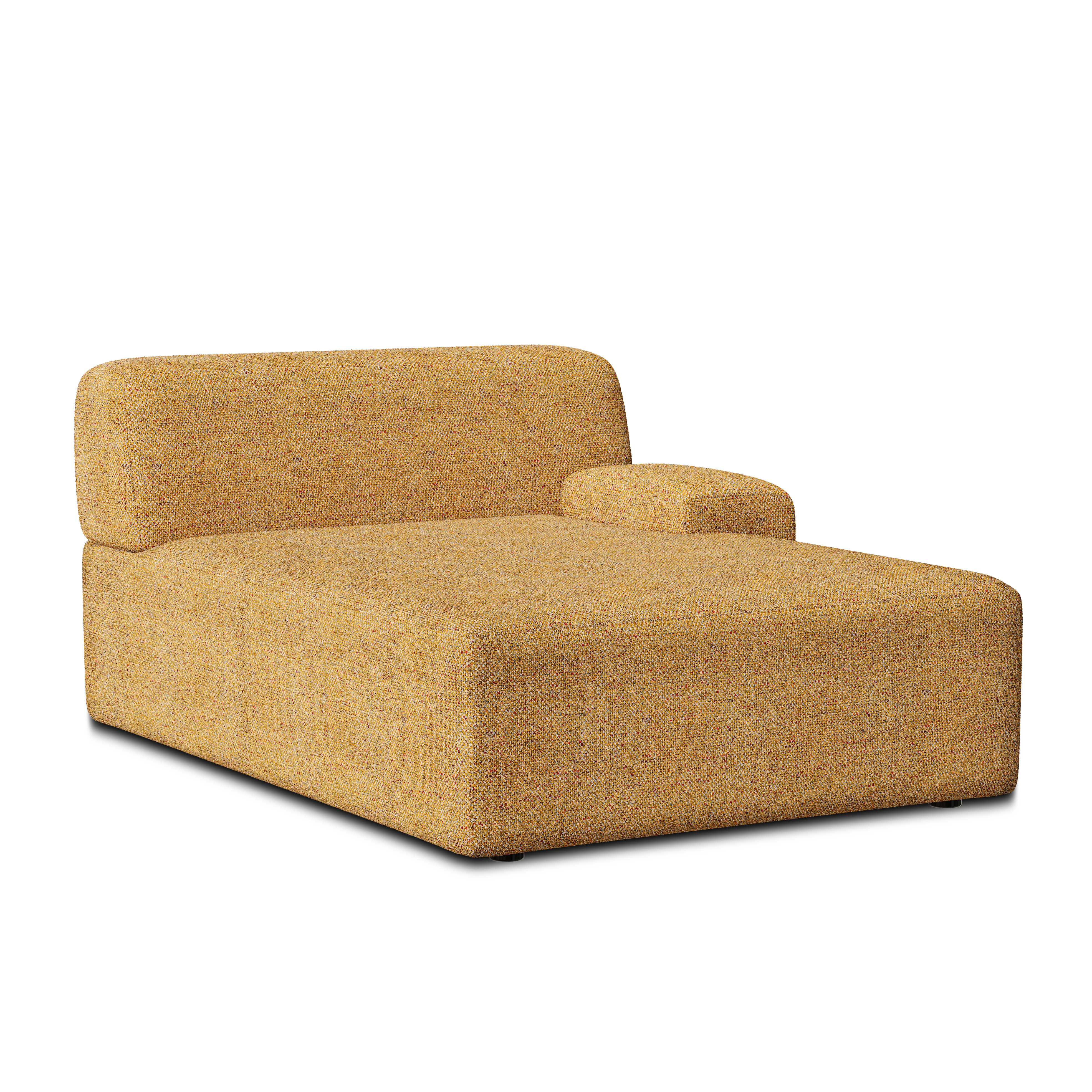 Sofa modułowa UMI – szezlong prawostronny jesienny pomarańczowy