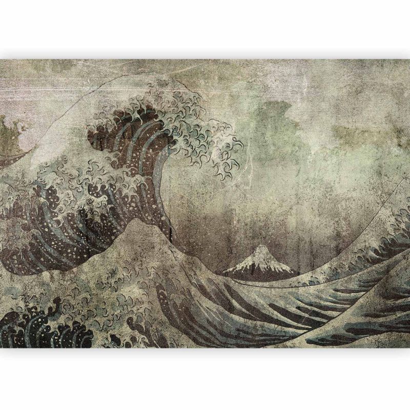 Fototapeta samoprzylepna Artgeist Liście szara 196×140 (4 części) 10078aa rolka 1 szt