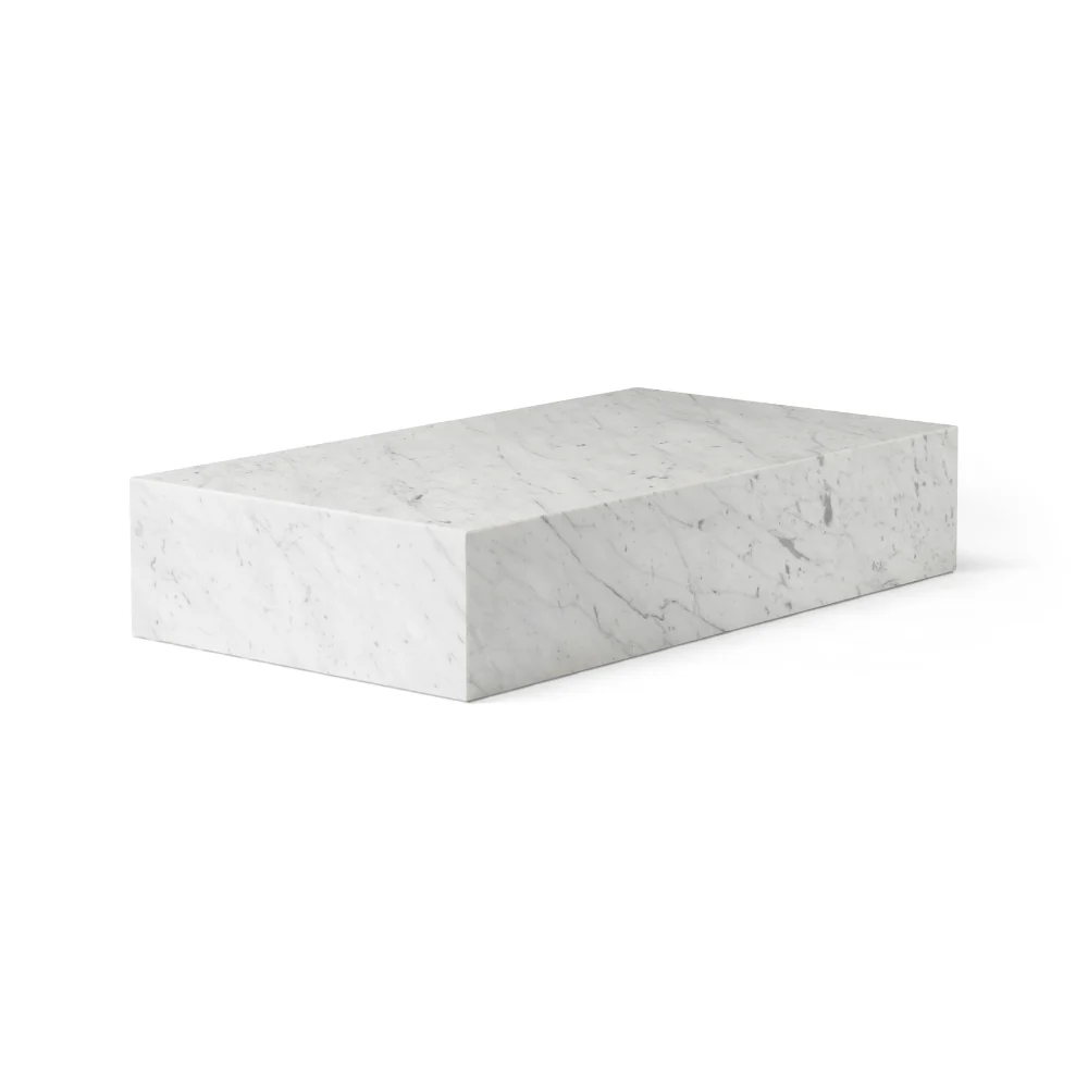 Stolik kawowy PLINTH GRAND biały marmur