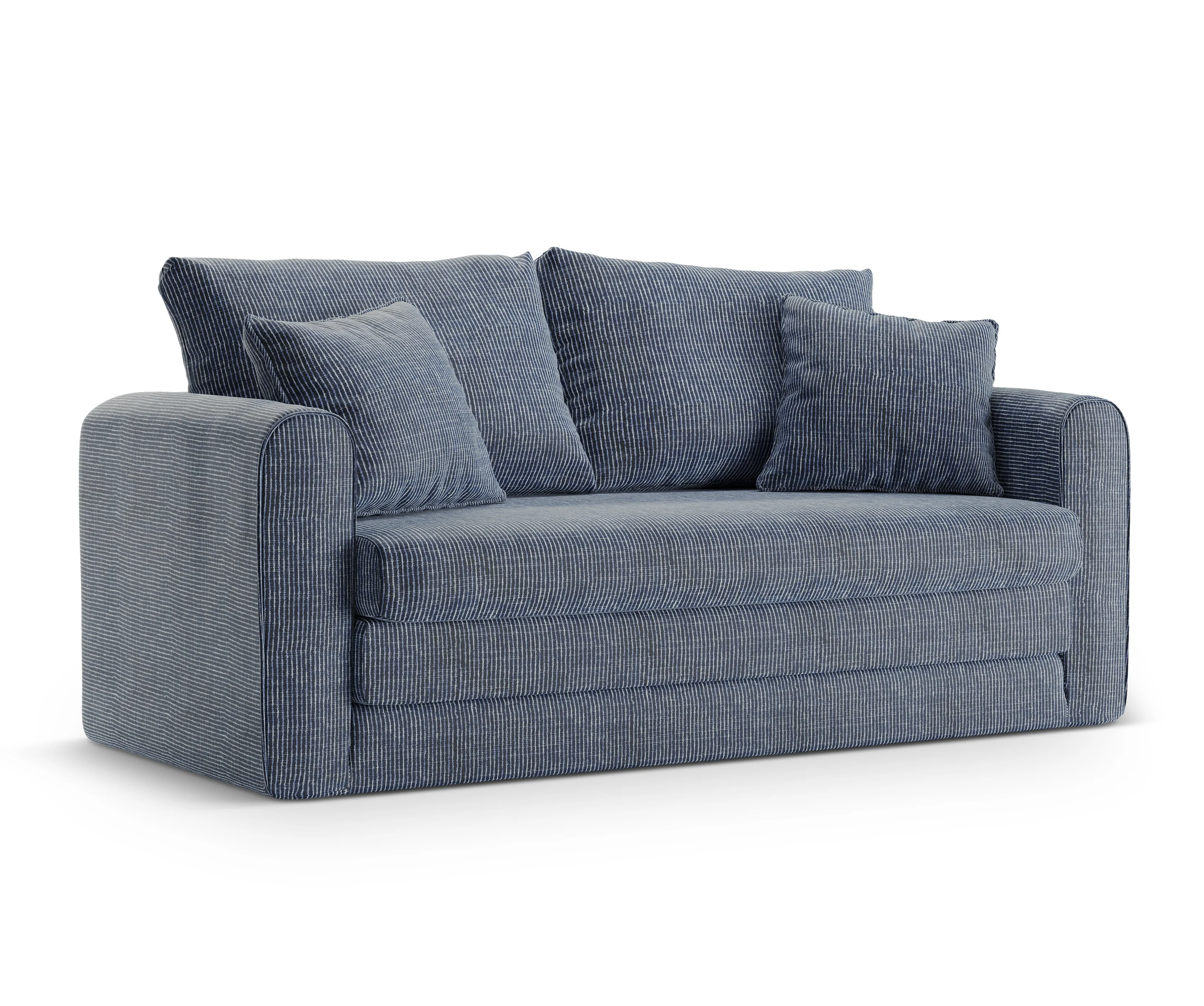 Sofa 2-osobowa z funkcją spania LIDO niebieski melanż