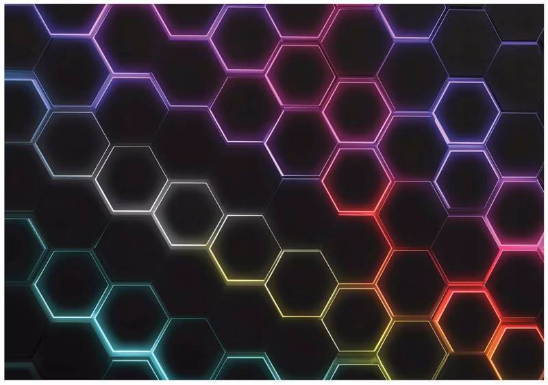 Fototapeta WALLARENA Dla Dzieci Na Flizelinie Dla Chłopca Hexagony 400×280 cm 1 szt.