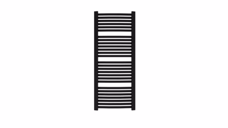 Grzejnik łazienkowy LUXRAD Kastor 1395 x 580 mm czarny mat str. 695W 1 szt