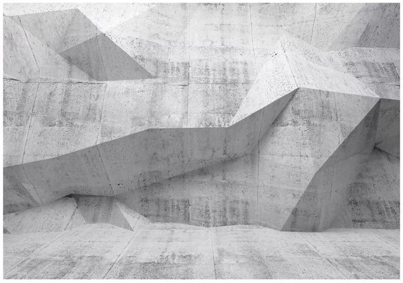 Fototapeta WALLARENA Do Sypialni Salonu Na Flizelinie 3D Beton Abstrakcja Szary 368×254 cm 16371V8 1 szt.