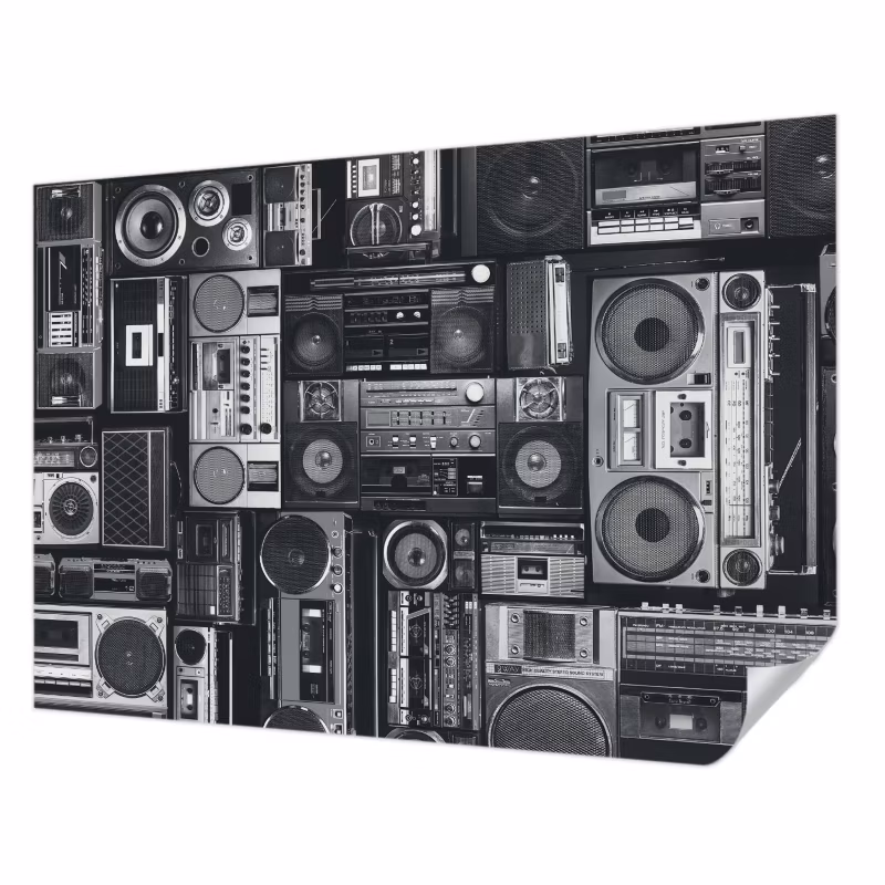 Fototapeta samoprzylepna Tulup 312×219 cm Retro radio Tapeta Do Biura, Salonu, Przedpokoju 1 szt.