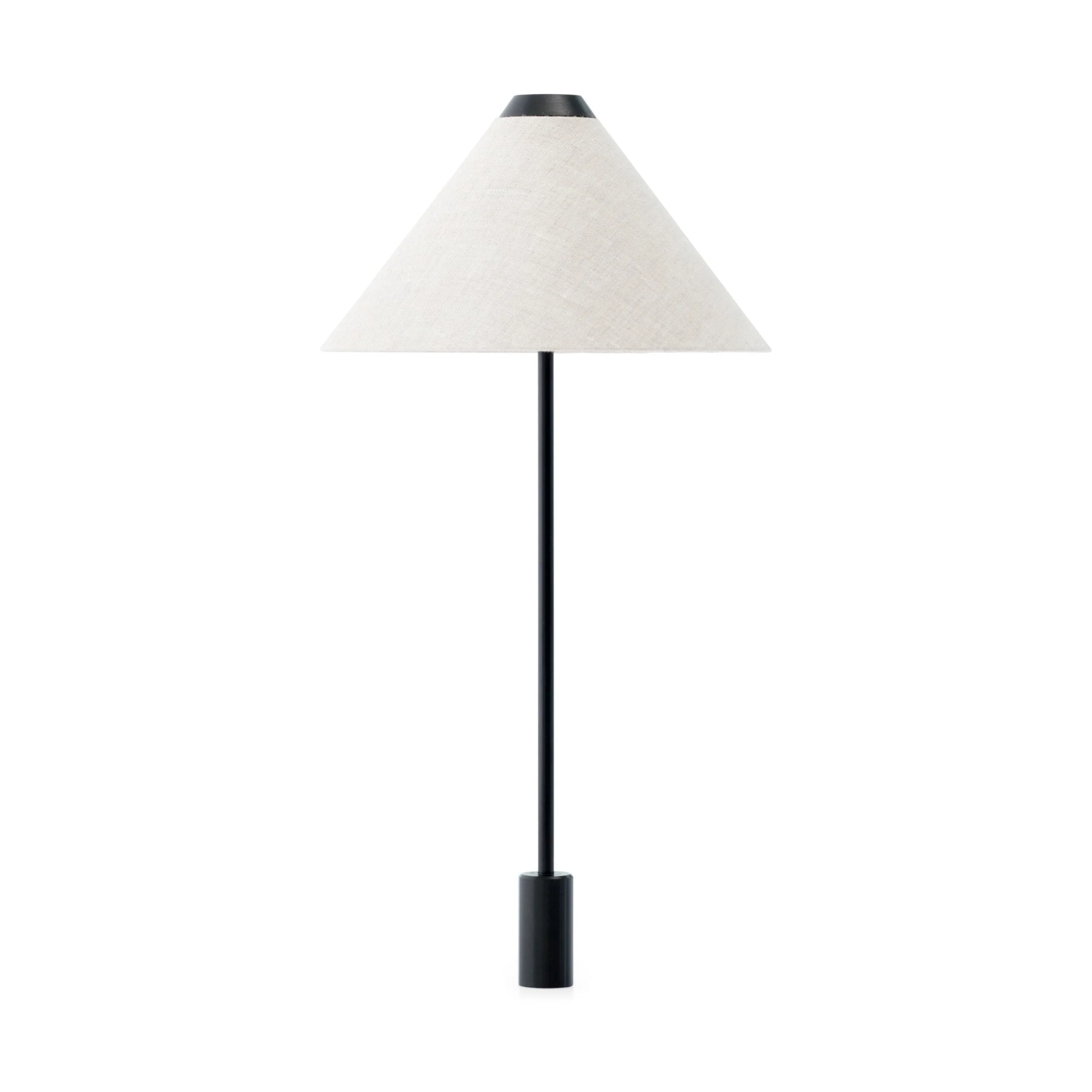 Lampa przenośna BROLLY IN len z czarną podstawą