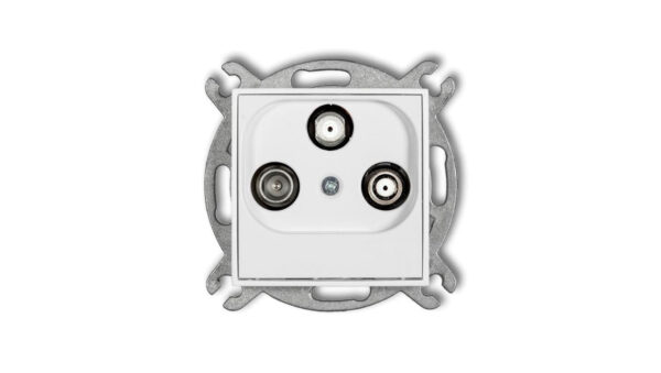 ICON Mechanizm gniazda abonenckiego 2 wyjścia SAT + TV biały IGSN