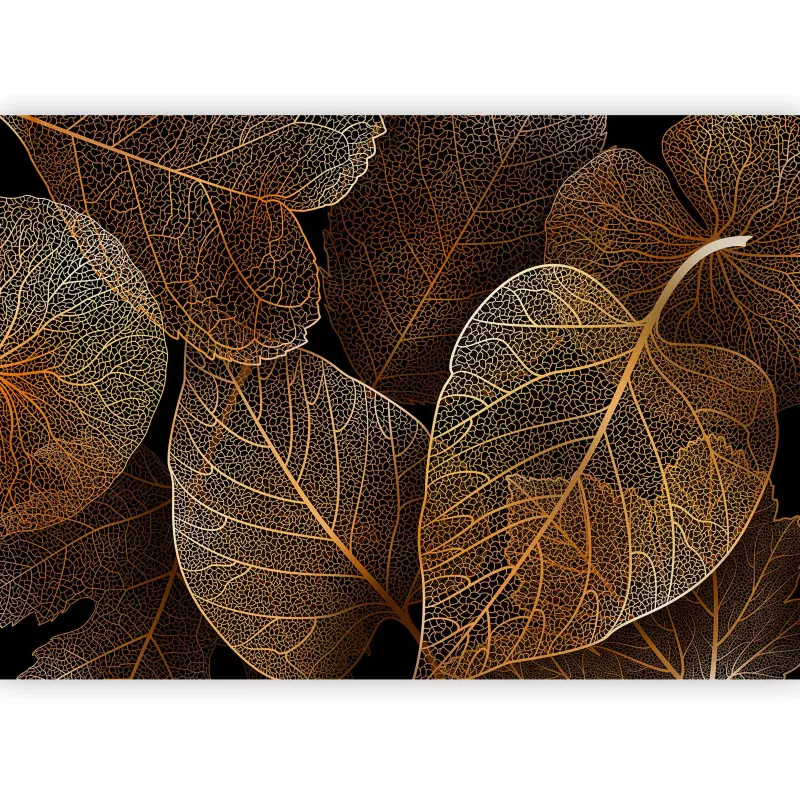 Fototapeta flizelinowa Artgeist 110g/m2 Liście czarna 400×280 (8 części) 10043aa rolka 1 szt