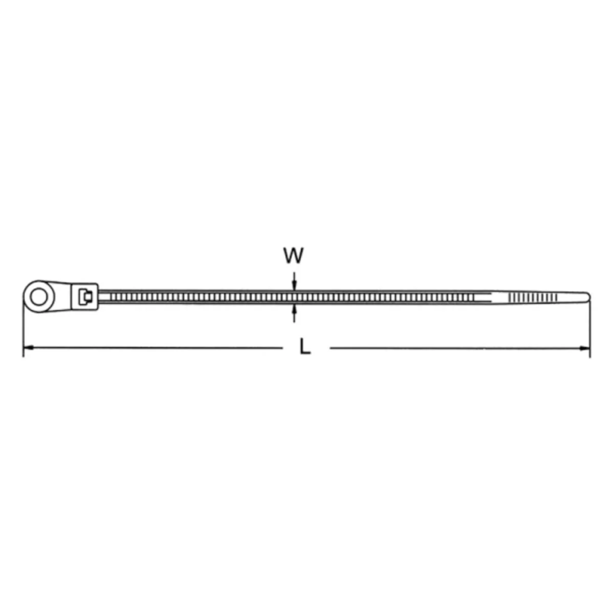 Opaska kablowa 2,5 x 100 mm z oczkiem 262820