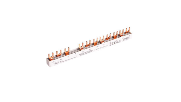 Szyna prądowa łączeniowa – widełkowa 3-fazowa 63A 12 modułów 10 mm² pod zabezp. różnicowo-prądowe SW3F(3P+N) 10 12M63A 81992206