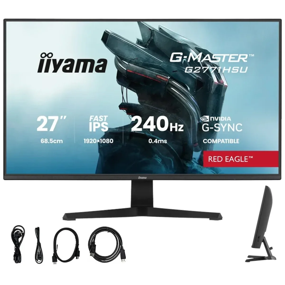 iiyama G-Master G2771HSU-B1 Red Eagle 27″ IPS LED 240Hz 0,4ms /2xHDMI, DisplayPort/ Adaptive G‑SYNC, Black Tuner G2771HSU-B1