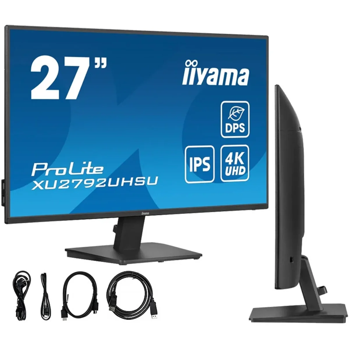Monitor iiyama ProLite XU2792UHSU-B6 27″ IPS LED 4K /HDMI, DP/ FlickerFree + Redukcja niebieskiego światła XU2792UHSU-B6