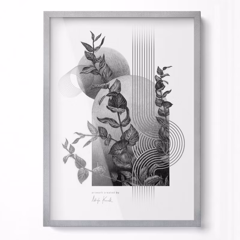 Funkcjonalna Ramka Do Aranżacji Wnętrz Wallfluent 50×70 cm Srebrna 1 szt.
