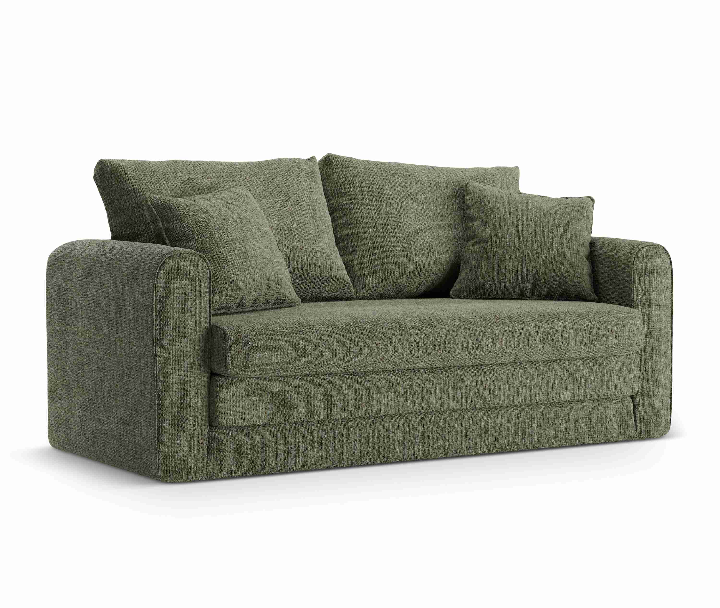 Sofa 2-osobowa z funkcją spania LIDO oliwkowy melanż