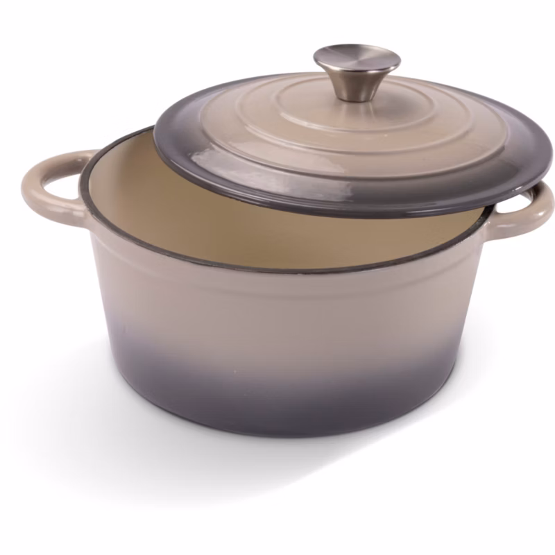Garnek Żeliwny Lamart LT1302 Z Pokrywą 24Cm Stal Nierdzewna Indukcja Gaz 1szt