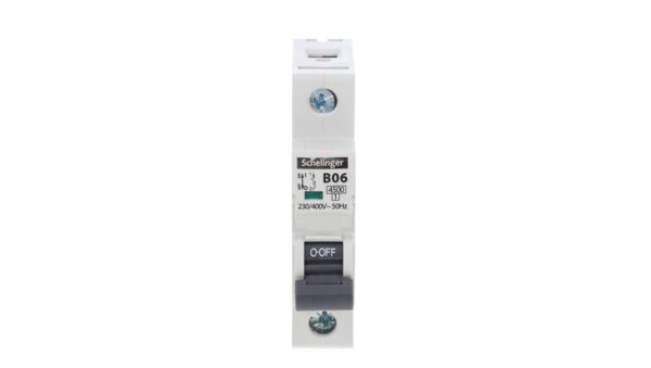Wyłącznik nadprądowy 1P B 6A 4,5kA AC SCHELINGER A02-G7-1P-B06