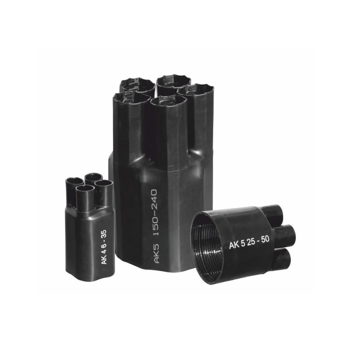 Palczatka termokurczliwa czteropalczasta czarna AK4 6-35 TKP4K035161205C1