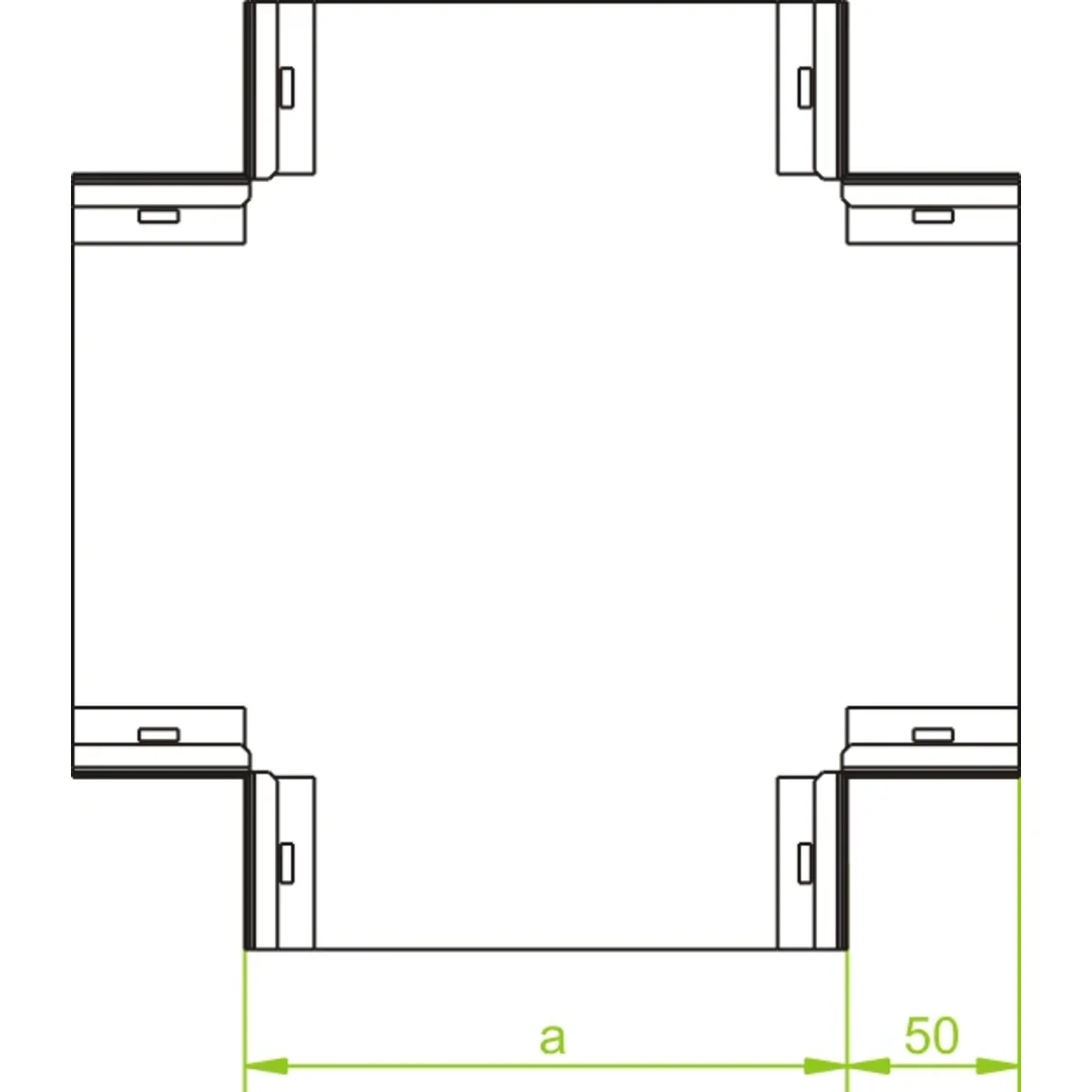 CZKN190H48 Czwórnik kanału gr. blachy – 1 mm 541419