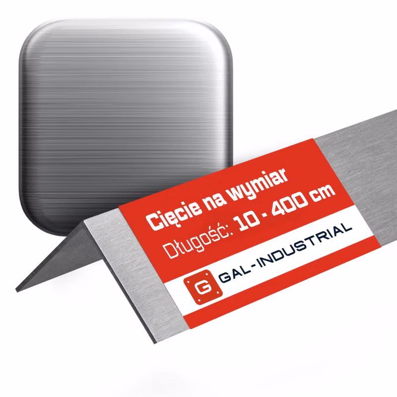 Kątownik Aluminiowy SZCZOTKOWANY GAL-INDUSTRIAL 50x50x4mm 200cm Alu + Cięcie na wymiar 1 szt.